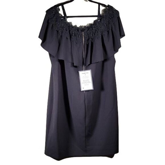BCX Lace-Trim Off-the-Shoulder Dress Sz 3X - Picture 2 of 11